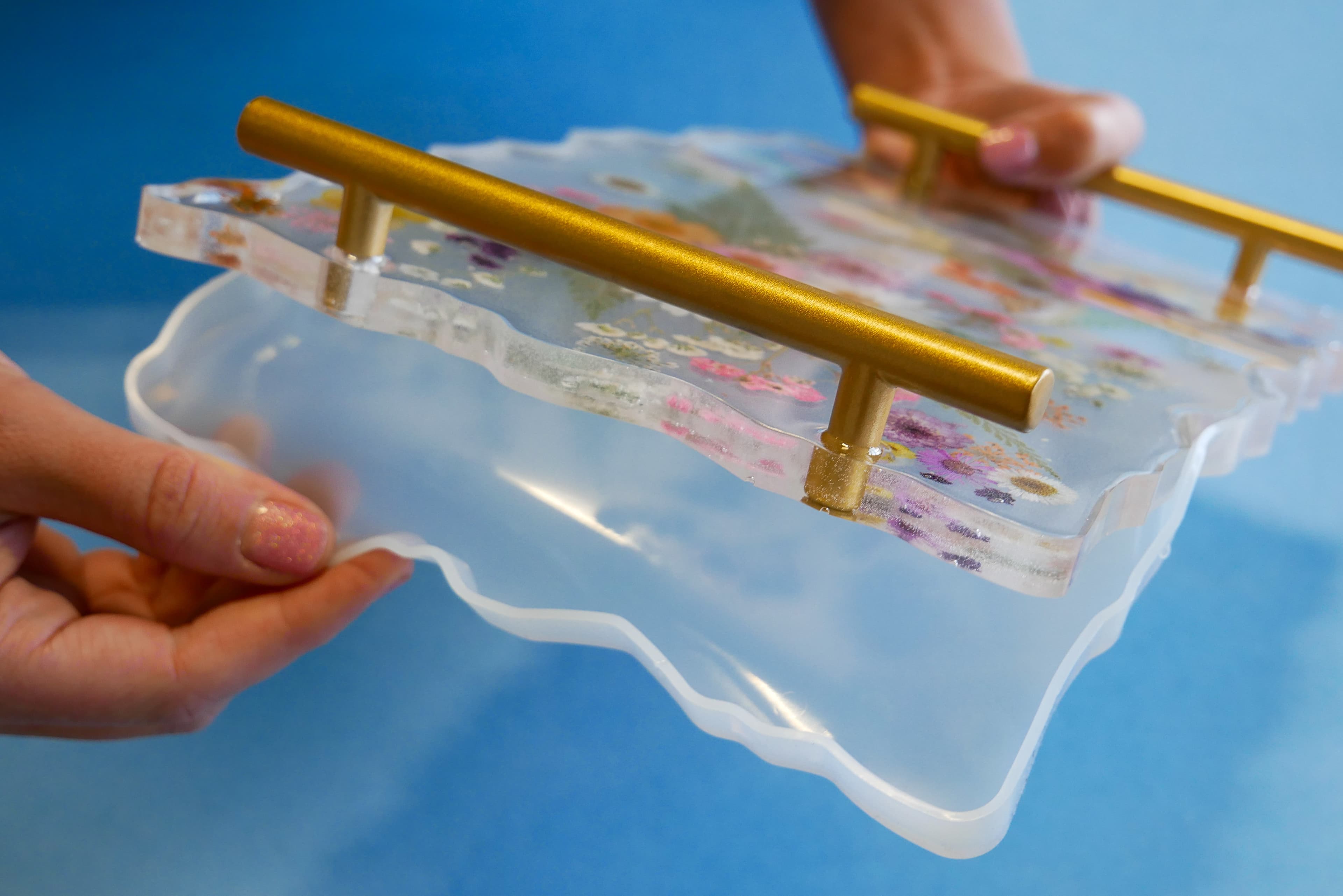 Pressed Flower Resin Serving Tray - Image 3