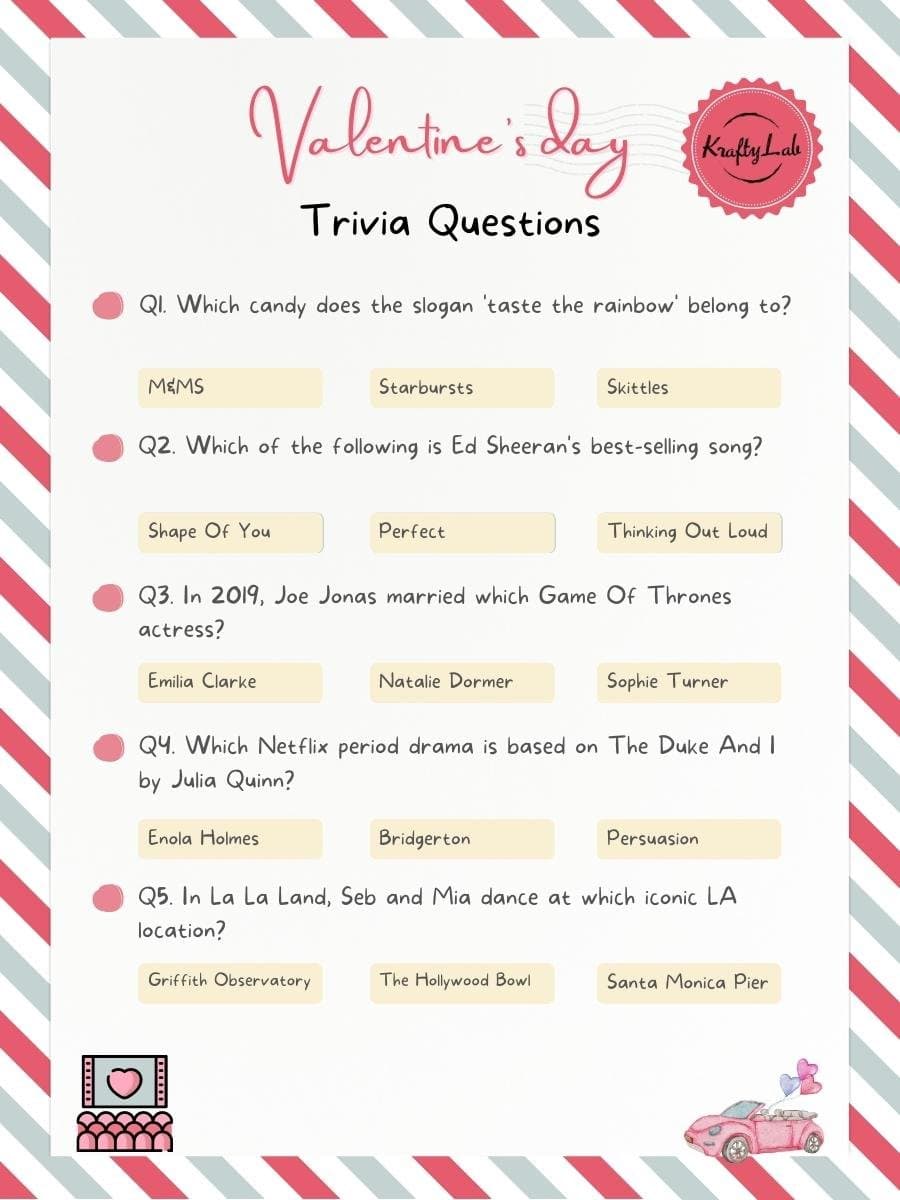 Valentines day pop culture trivia kraftylab