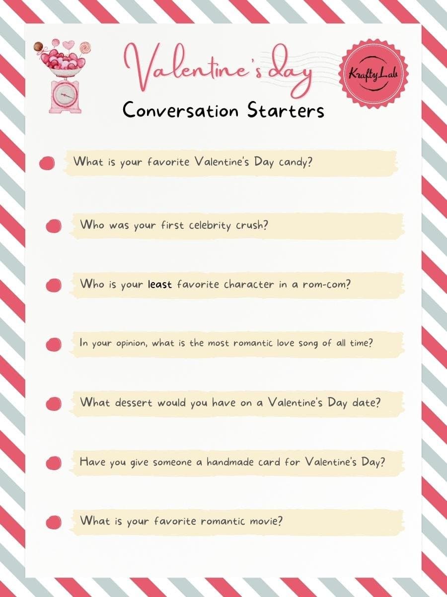 Valentines day conversatino starters kraftylab