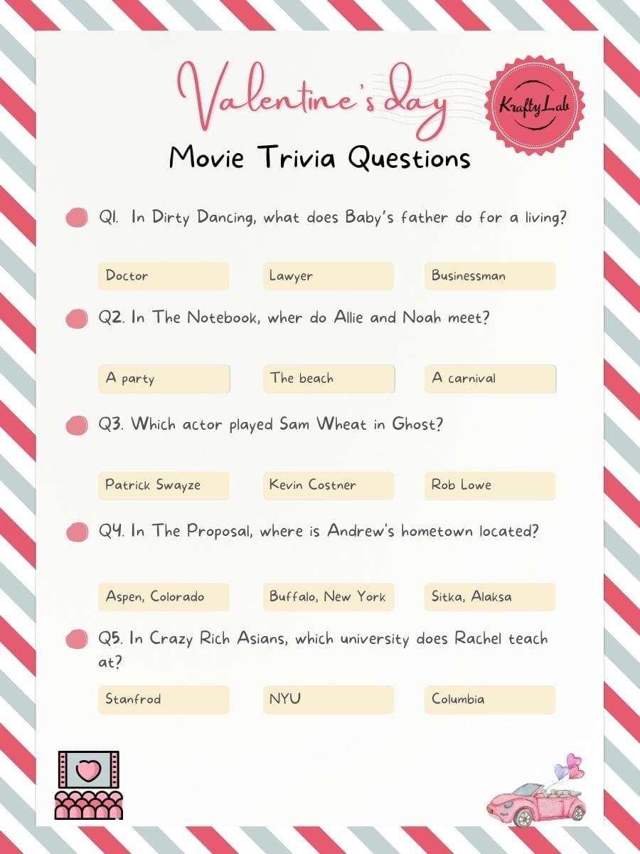 Valentines day movie trivia questions kraftylab
