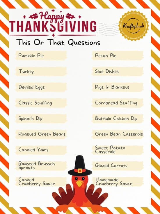 Thanksgiving this that questions