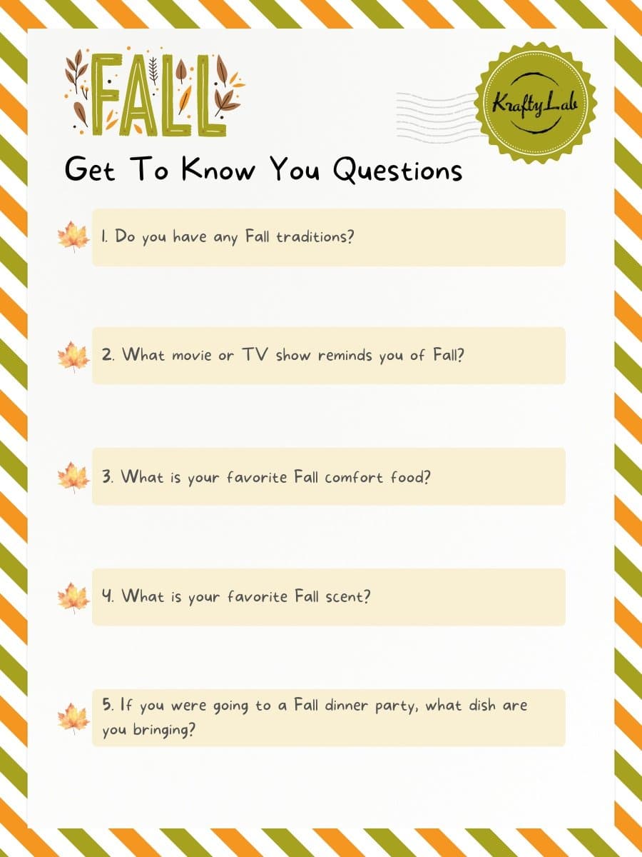 Fall get to know you questions