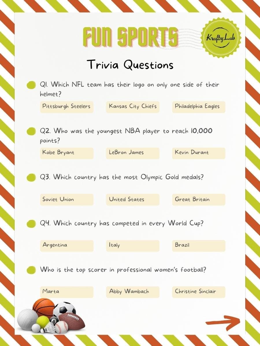 Fun sports trivia questions