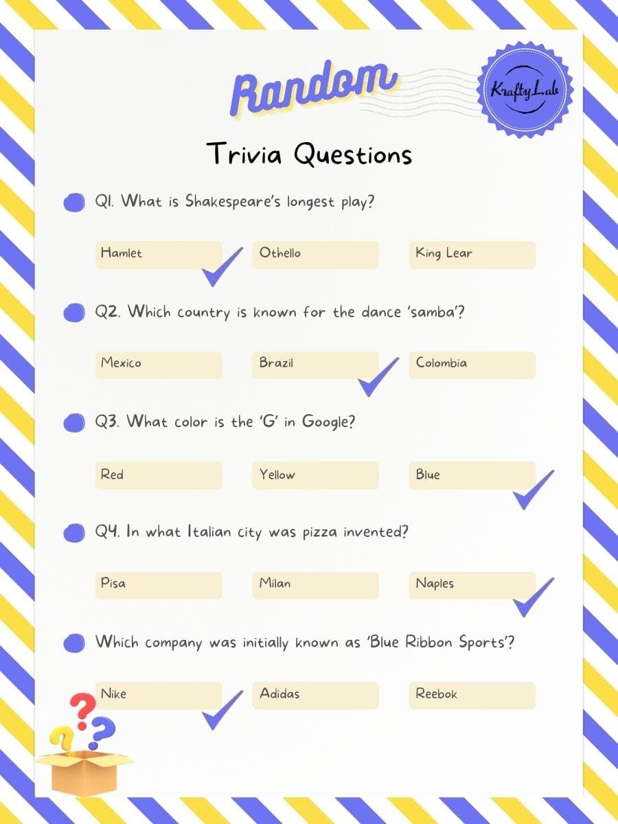 Random trivia questions and answers