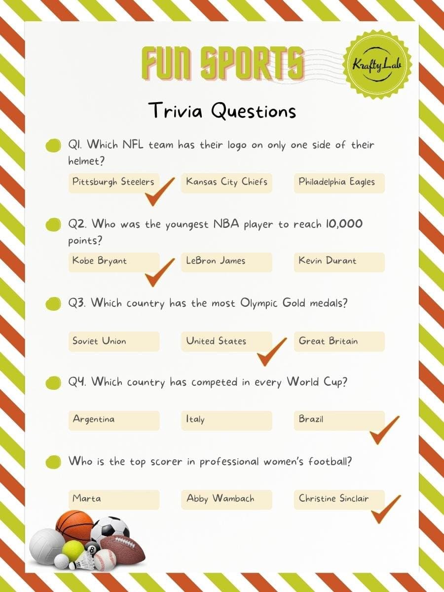 Fun sports trivia questions and answers