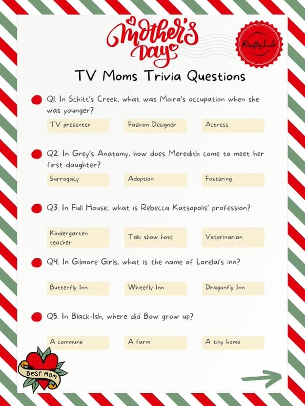 Mother 27s day trivia questions