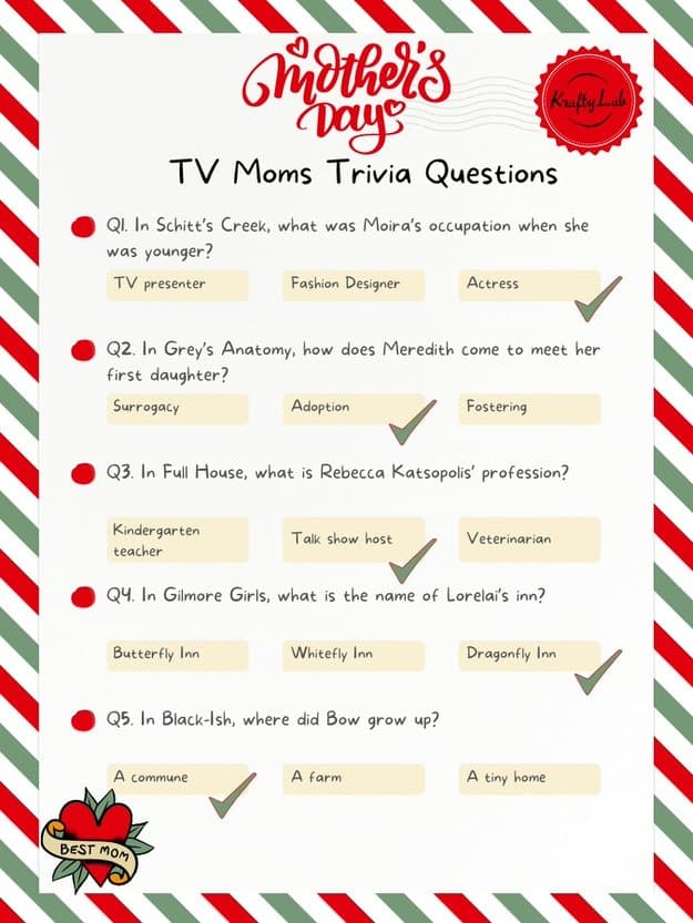 Mother 27s day trivia questions and answers