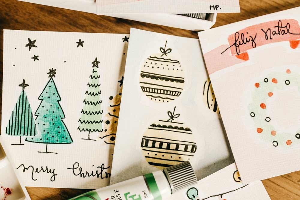 Virtual holiday card making making