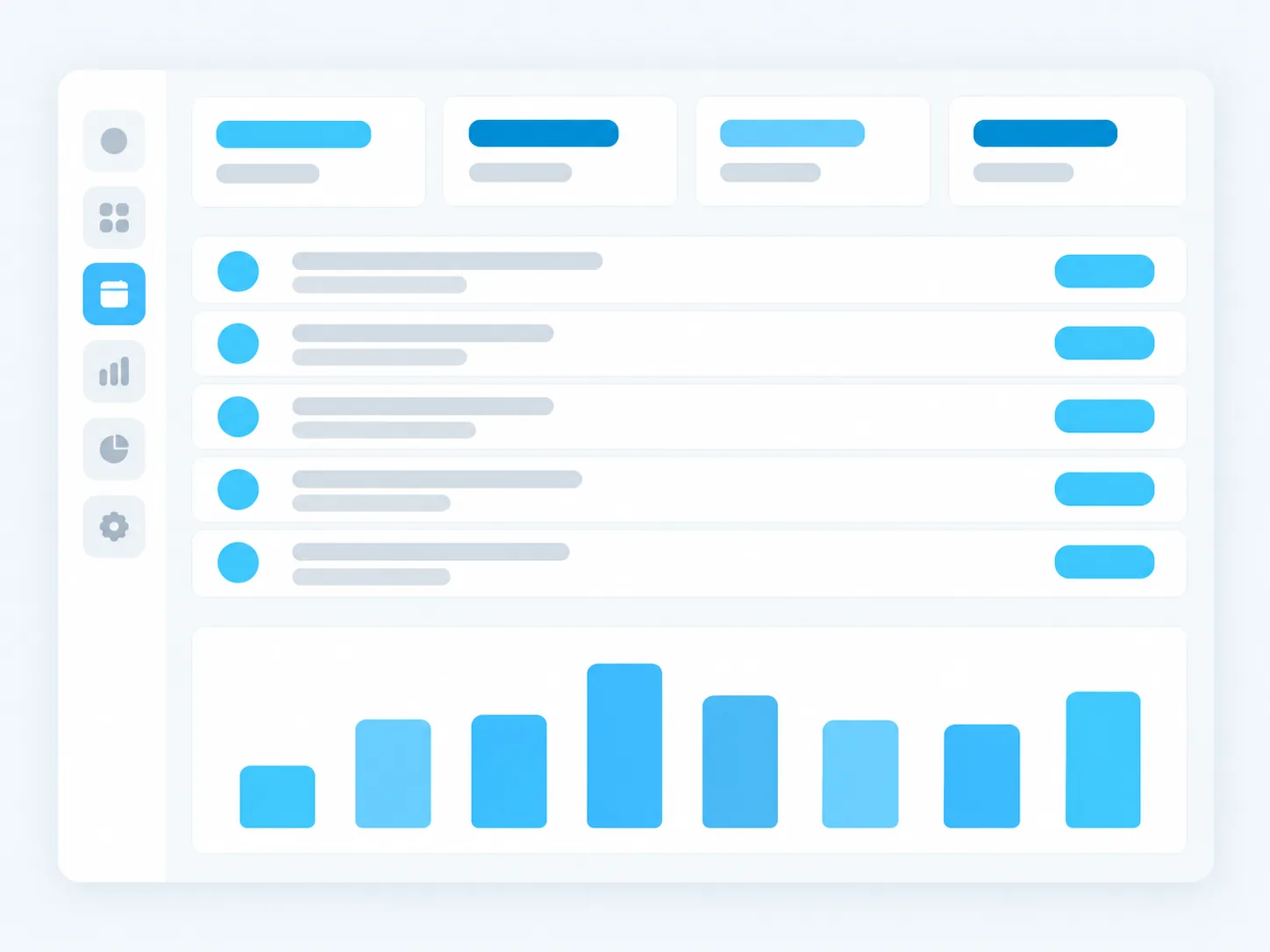 Abstract dashboard interface showing upcoming events, team budgets and participation